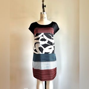 Express shift artful print dress